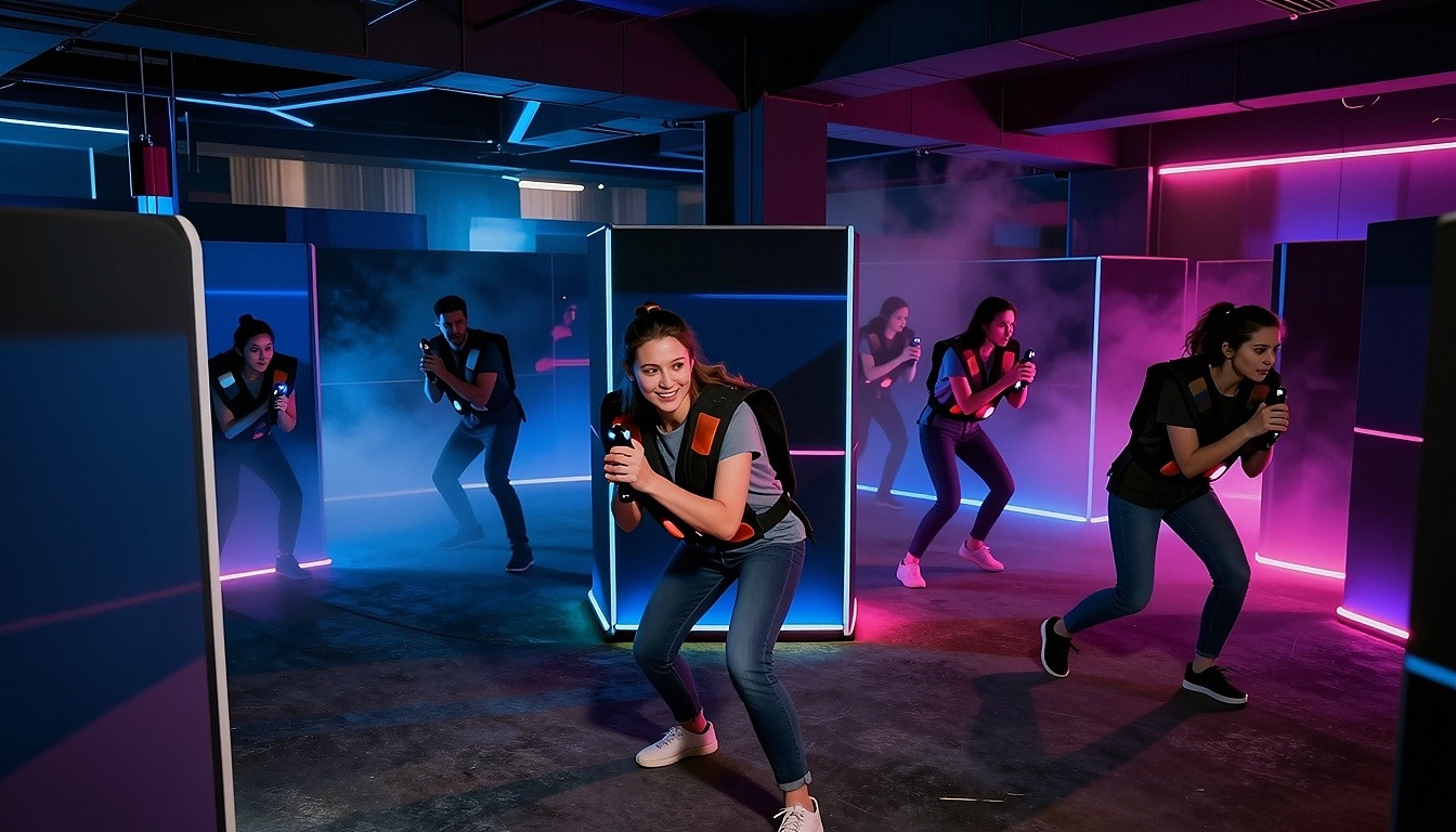 Hra s laserovou pistolí je skvělá pro odreagování